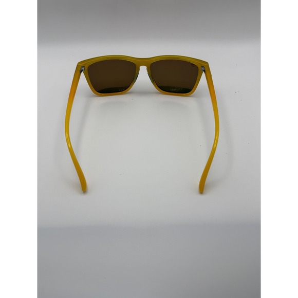 Knockaround Sunglasses Yellow Orange Frame Mirror Lens Logo K on Lens - Picture 4 of 7